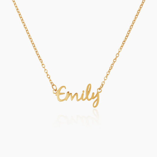 Personalised signature name necklace gold — Olivia Jewelry