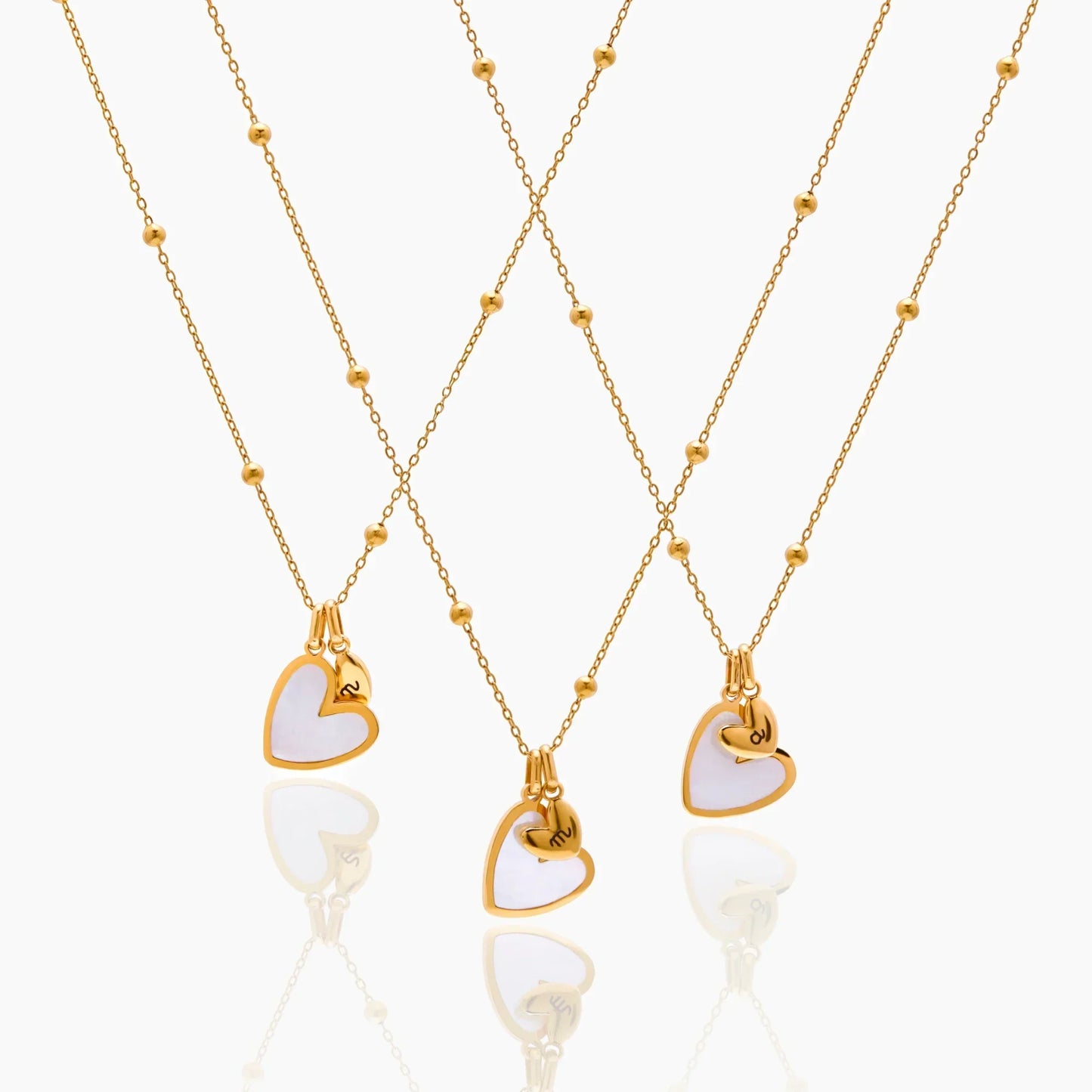 Initial Heart Duo Necklace