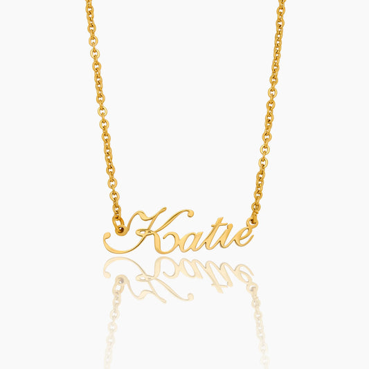 Olivia personalised signature name necklace gold — Olivia Jewelry