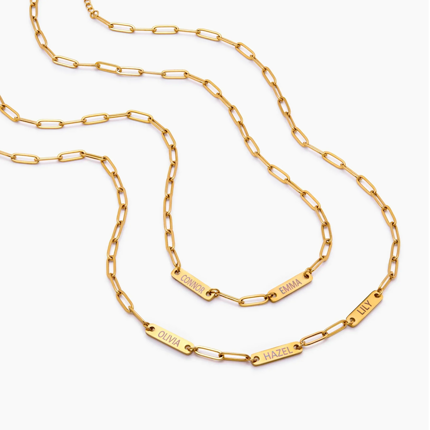 Paperclip Multi-Name Necklace