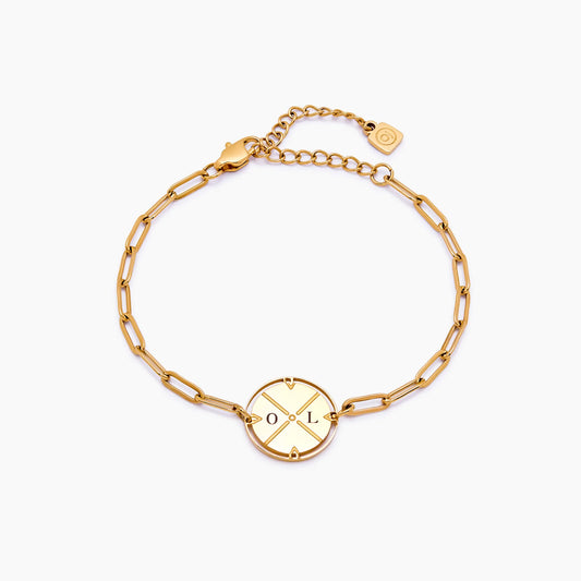 Engraved Compass Bracelet