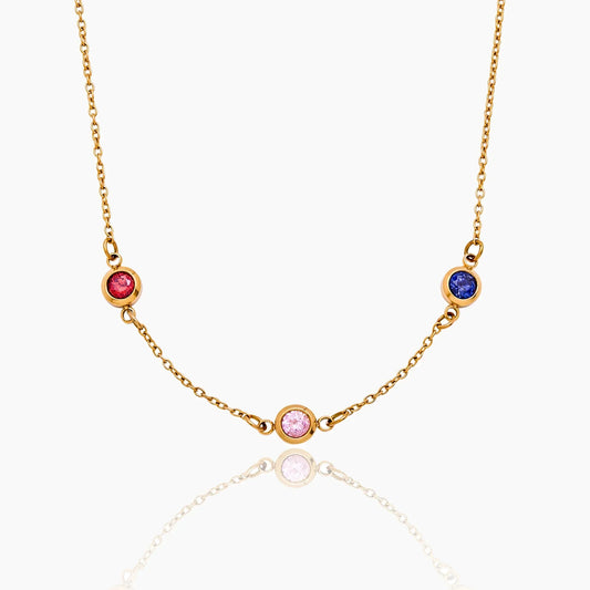 Personalized Multi-Birthstone Necklace