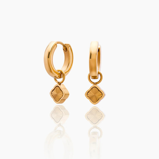 Mini Sunburst Clover Hoops