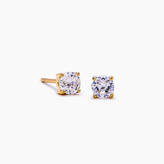 Essential tennis stud earrings gold — Olivia Jewelry