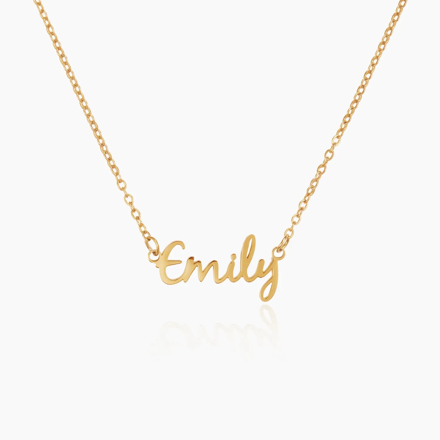 Personalised signature name necklace gold — Olivia Jewelry