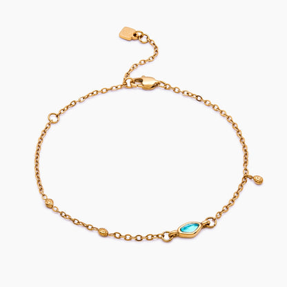 Aqua Droplet Bracelet