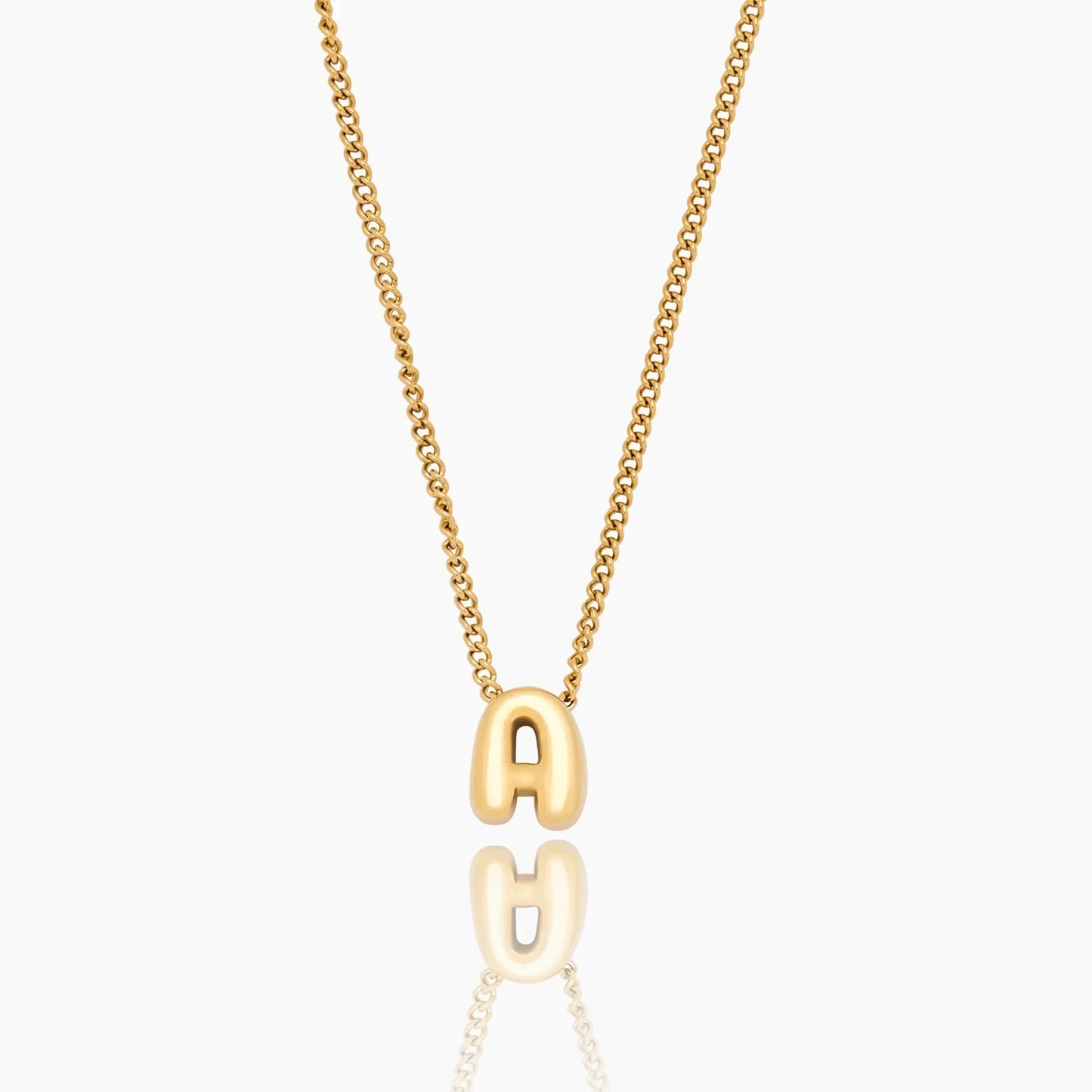 Bubble Initial Charm Necklace