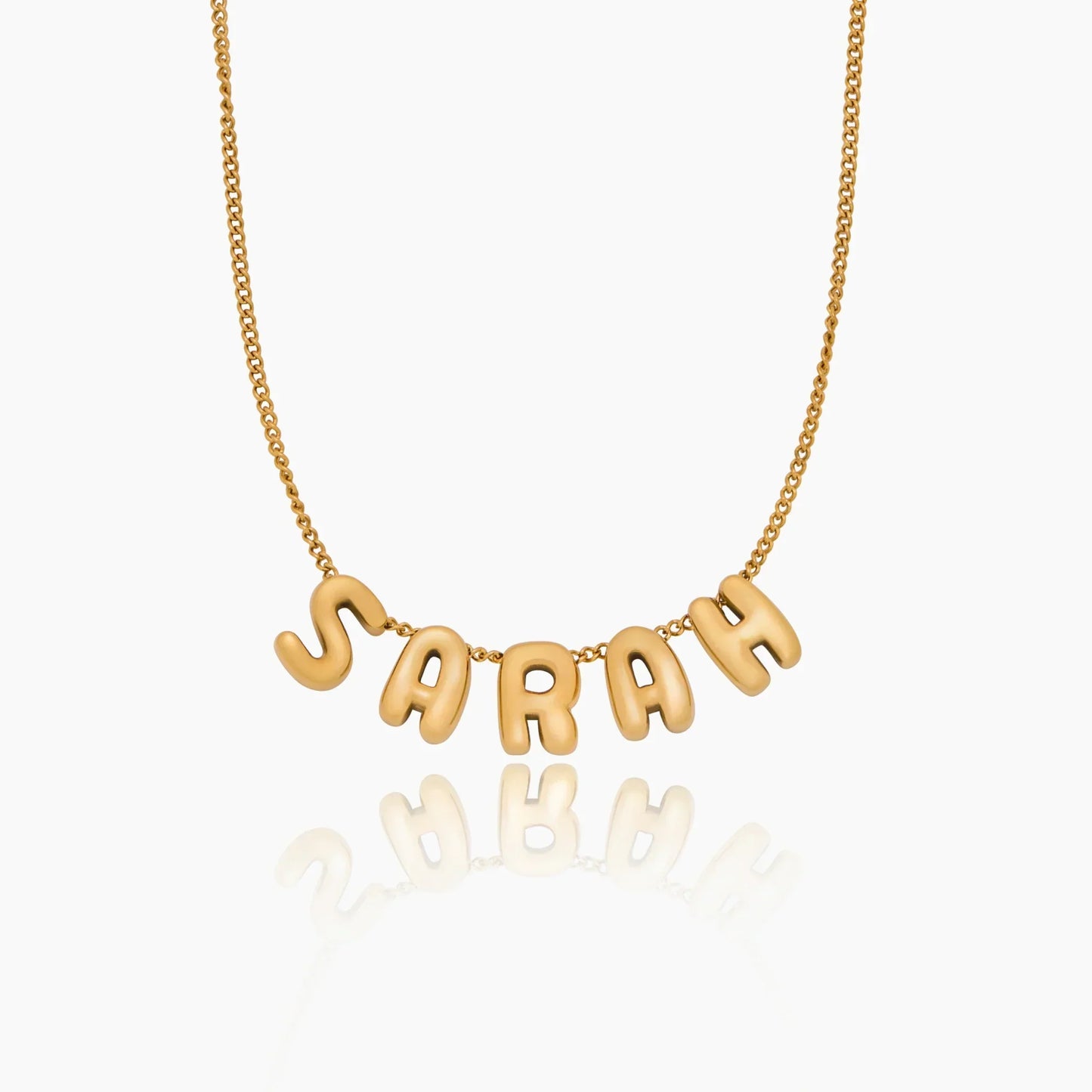 Bubble custom name necklace gold — Olivia Jewelry