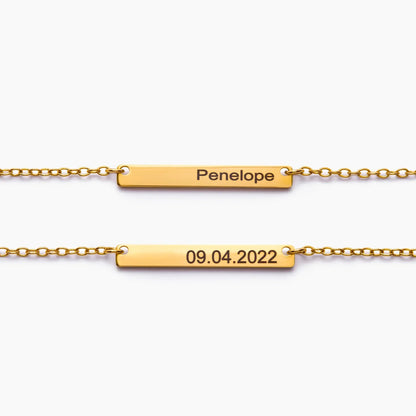 Engravable Bar Necklace