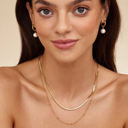 Snake & Satellite Chain Layered Necklace