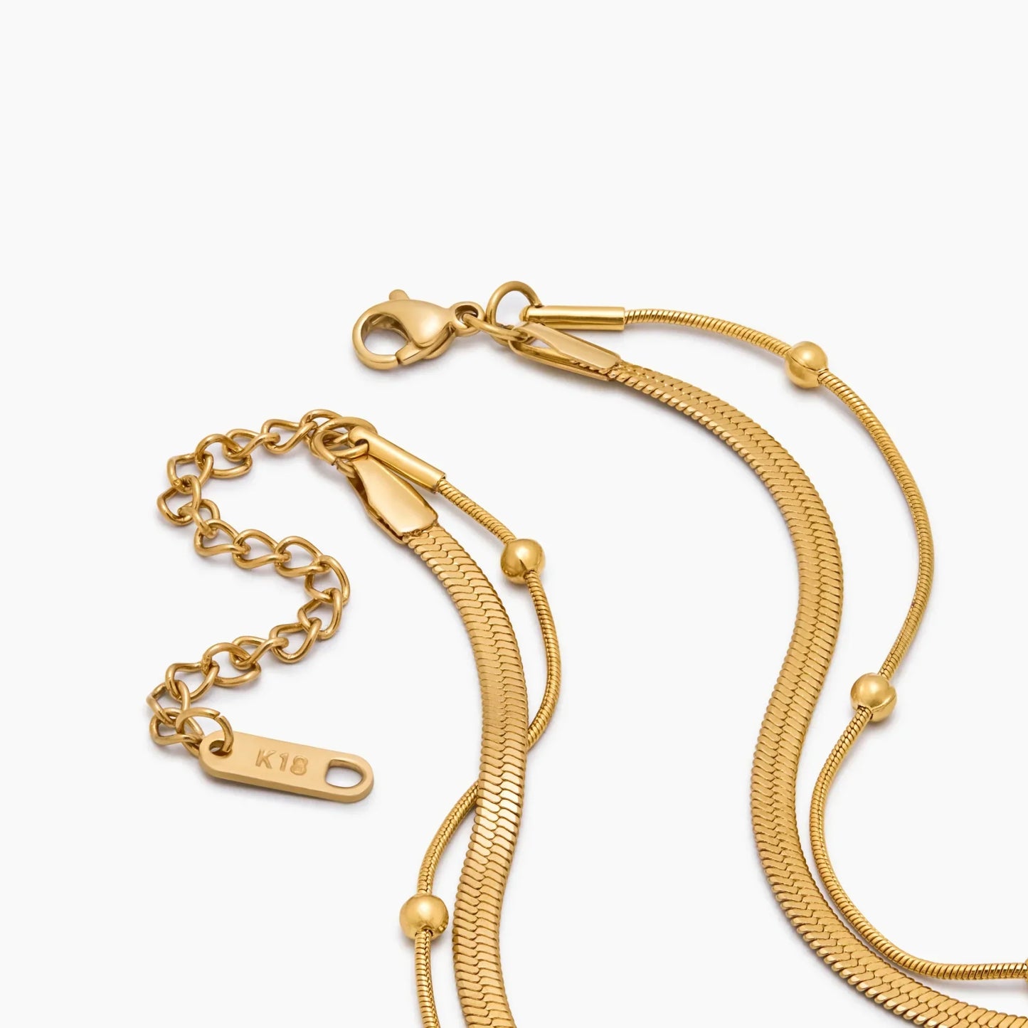 Snake & Satellite Chain Layered Necklace