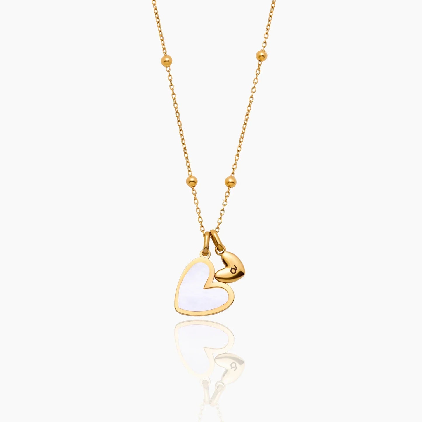 Initial Heart Duo Necklace