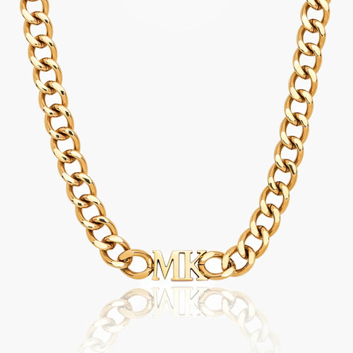 Personalised initial choker necklace gold — Olivia Jewelry
