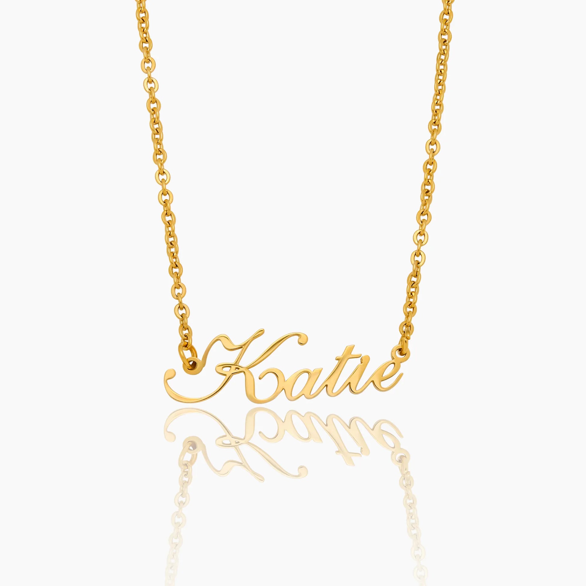Olivia personalised signature name necklace gold — Olivia Jewelry