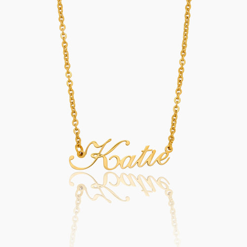 Olivia personalised signature name necklace gold — Olivia Jewelry