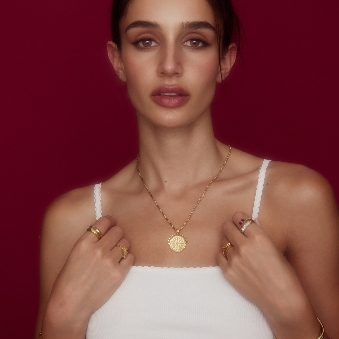 Compass Medallion Necklace