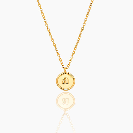 Initial Stamp Necklace