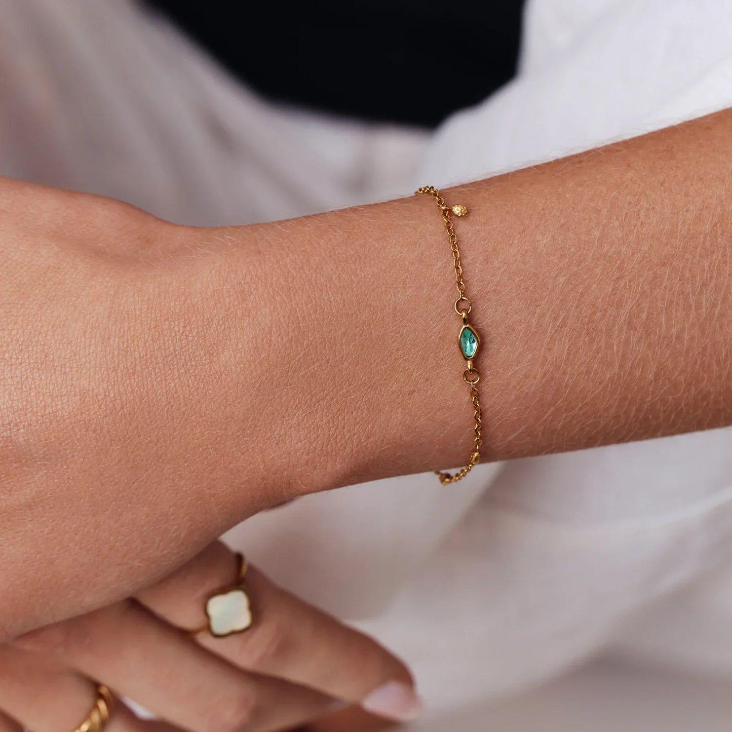 Aqua Droplet Bracelet