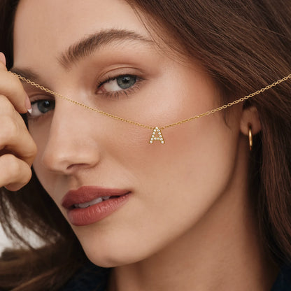 Pavé Initial Necklace