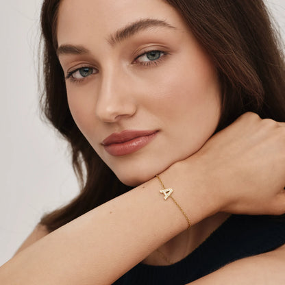 Pavé Initial Bracelet