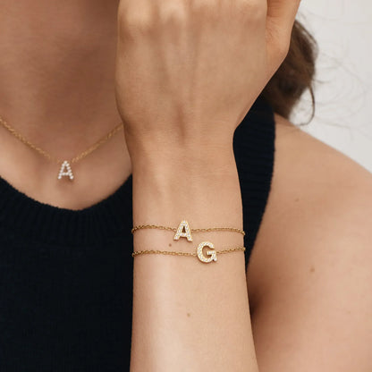 Pavé Initial Bracelet