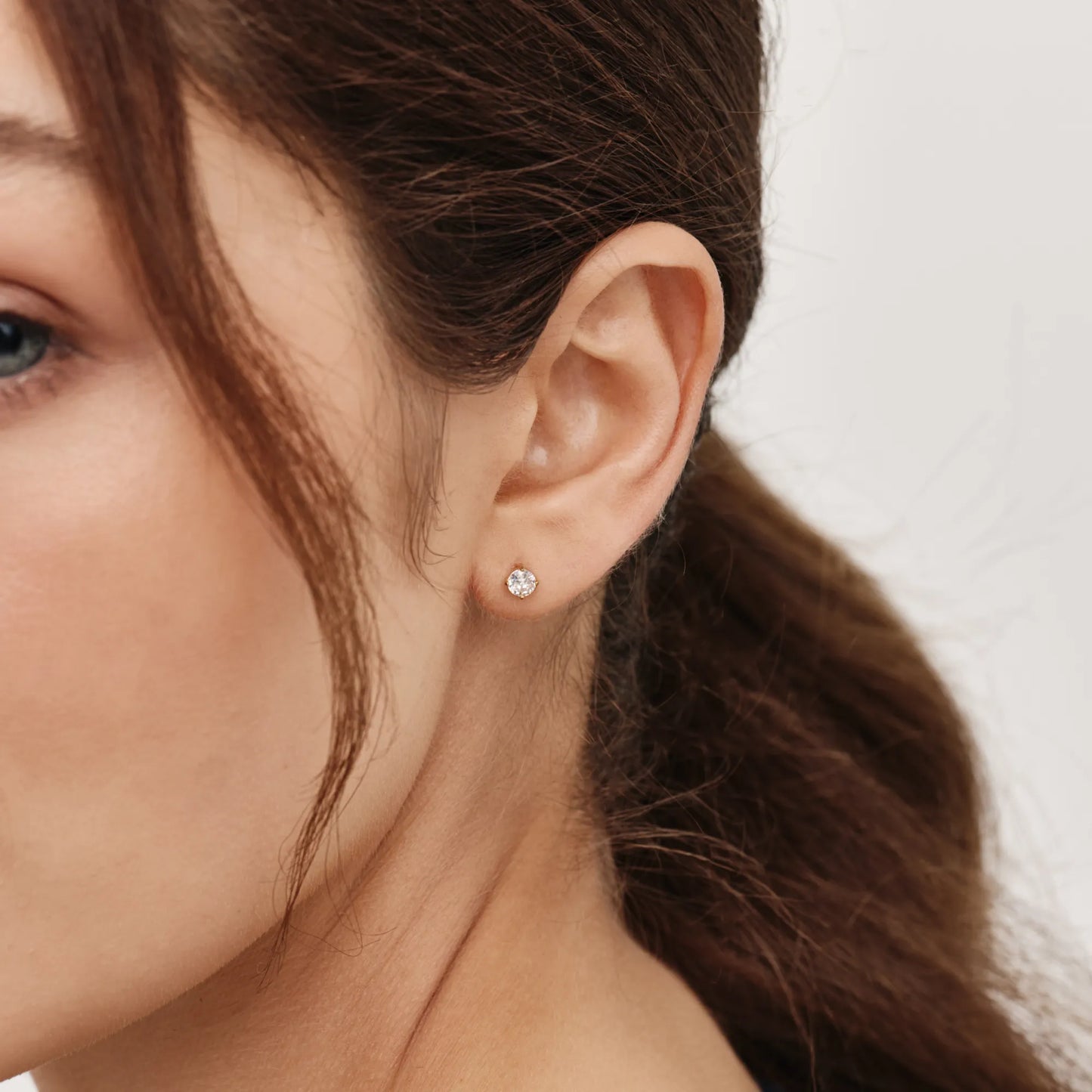 18K gold tennis stud earrings — Olivia Jewelry