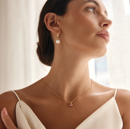 Gem Initial Necklace
