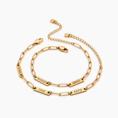 Paperclip Multi-Name Bracelet