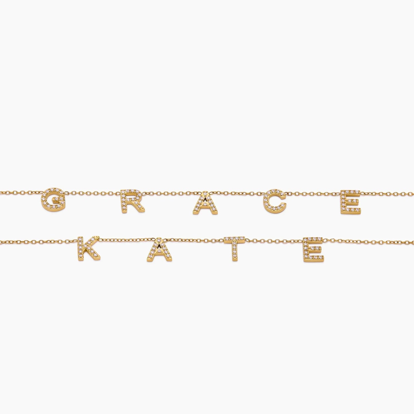 Pavé Multi Initial Necklace