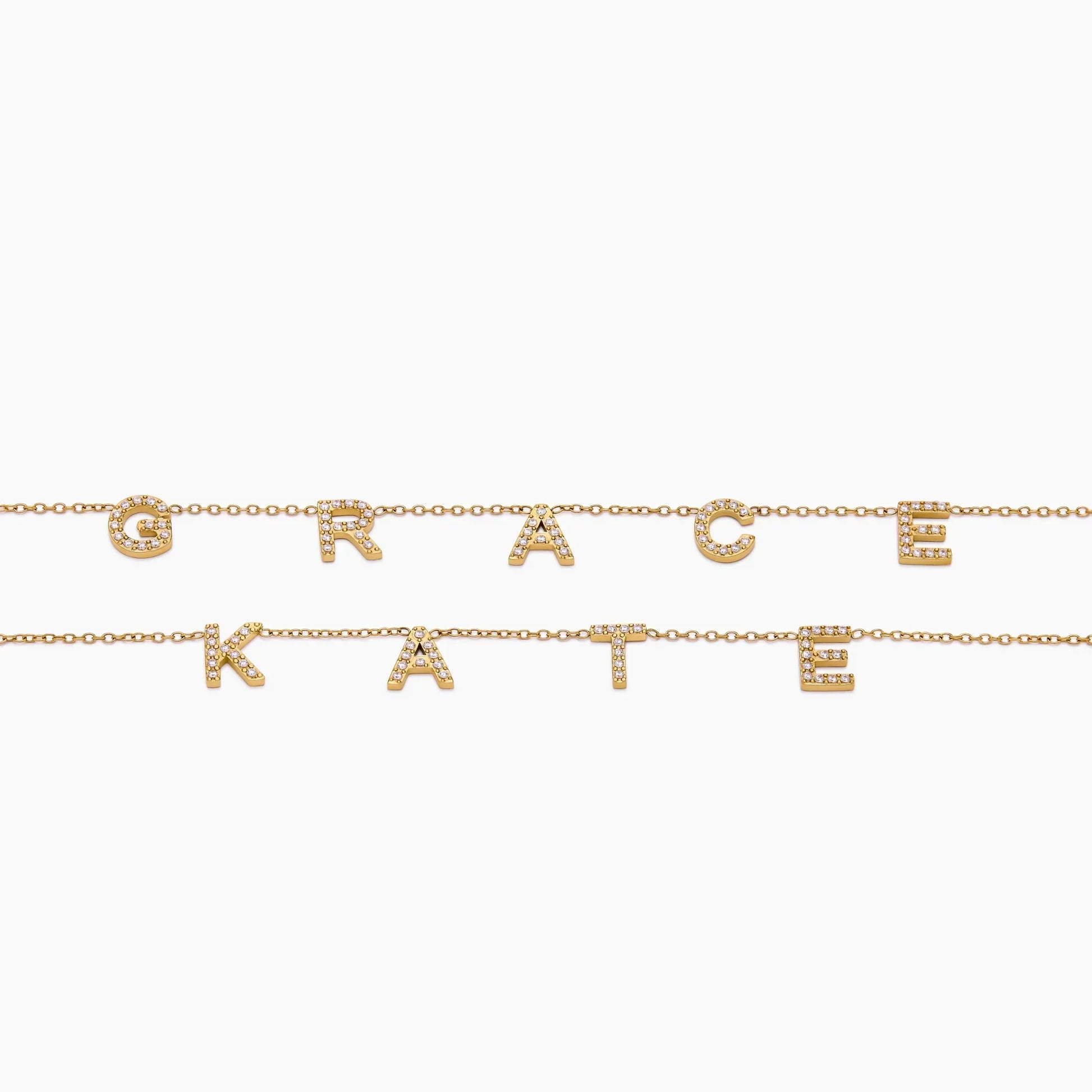 Pavé Multi Initial Necklace