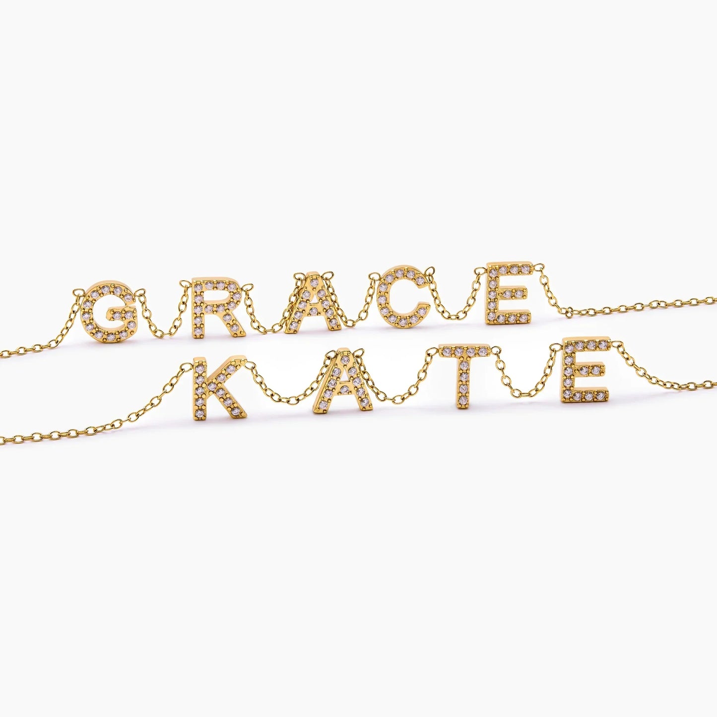 Pavé Multi Initial Necklace