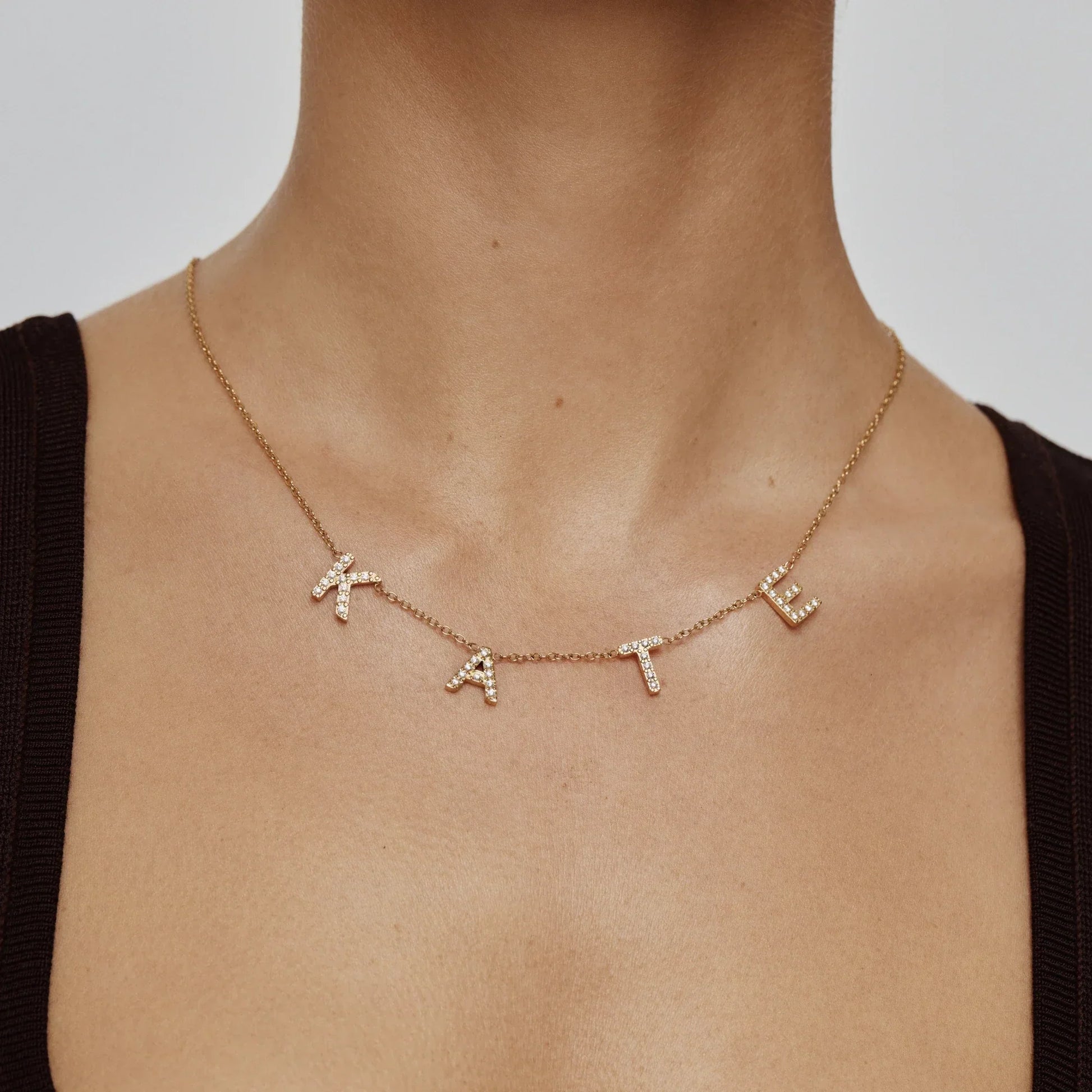 Pavé Multi Initial Necklace