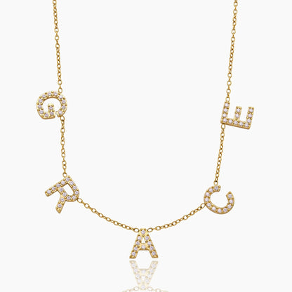 Pavé Multi Initial Necklace