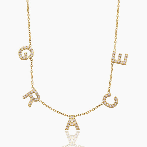 Pavé Multi Initial Necklace