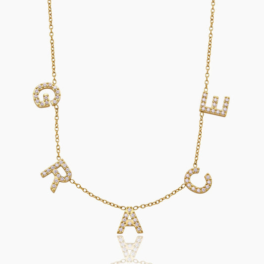 Pavé Multi Initial Necklace