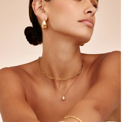 Luna Pearl Drop Necklace