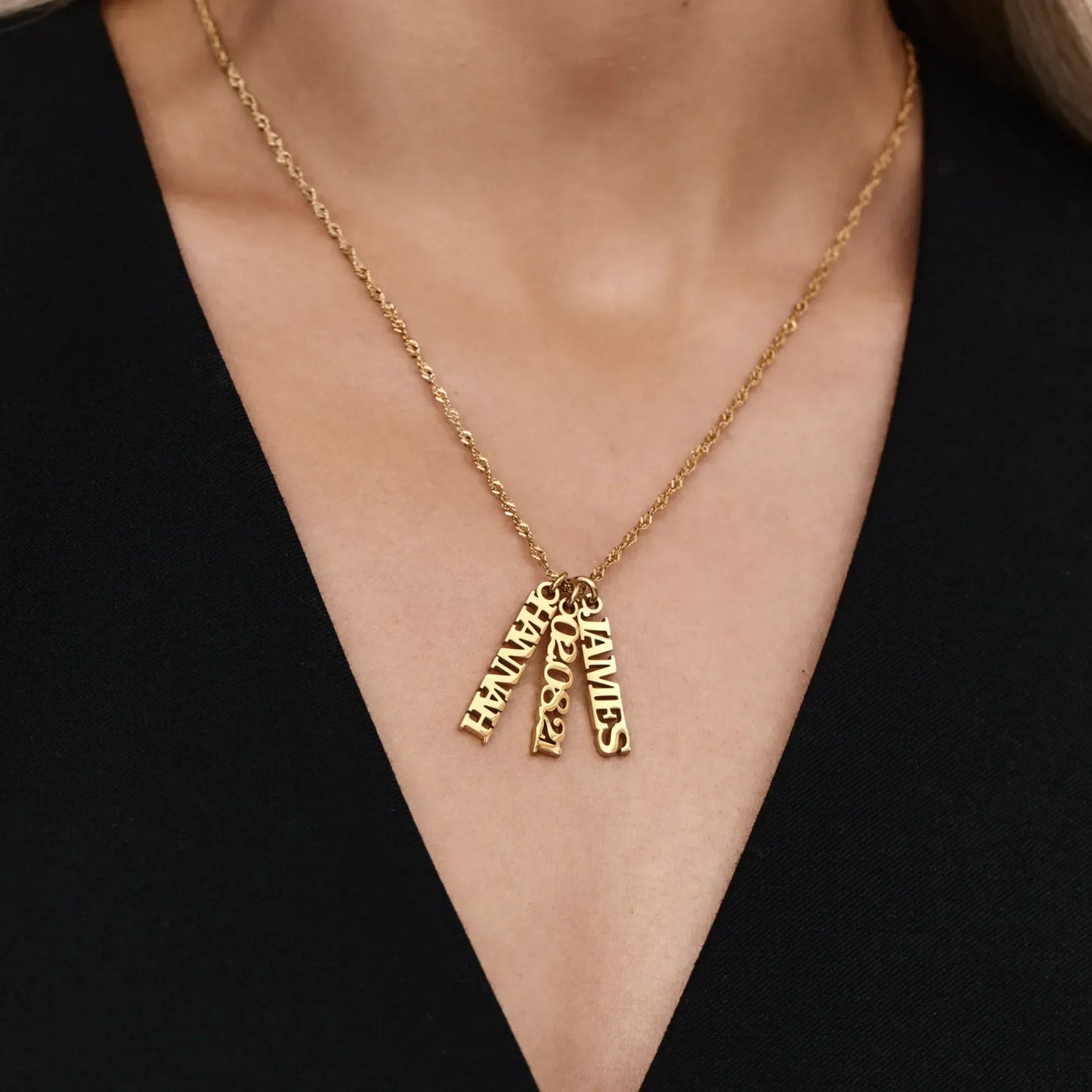 Silver multi name necklace — Olivia Jewelry