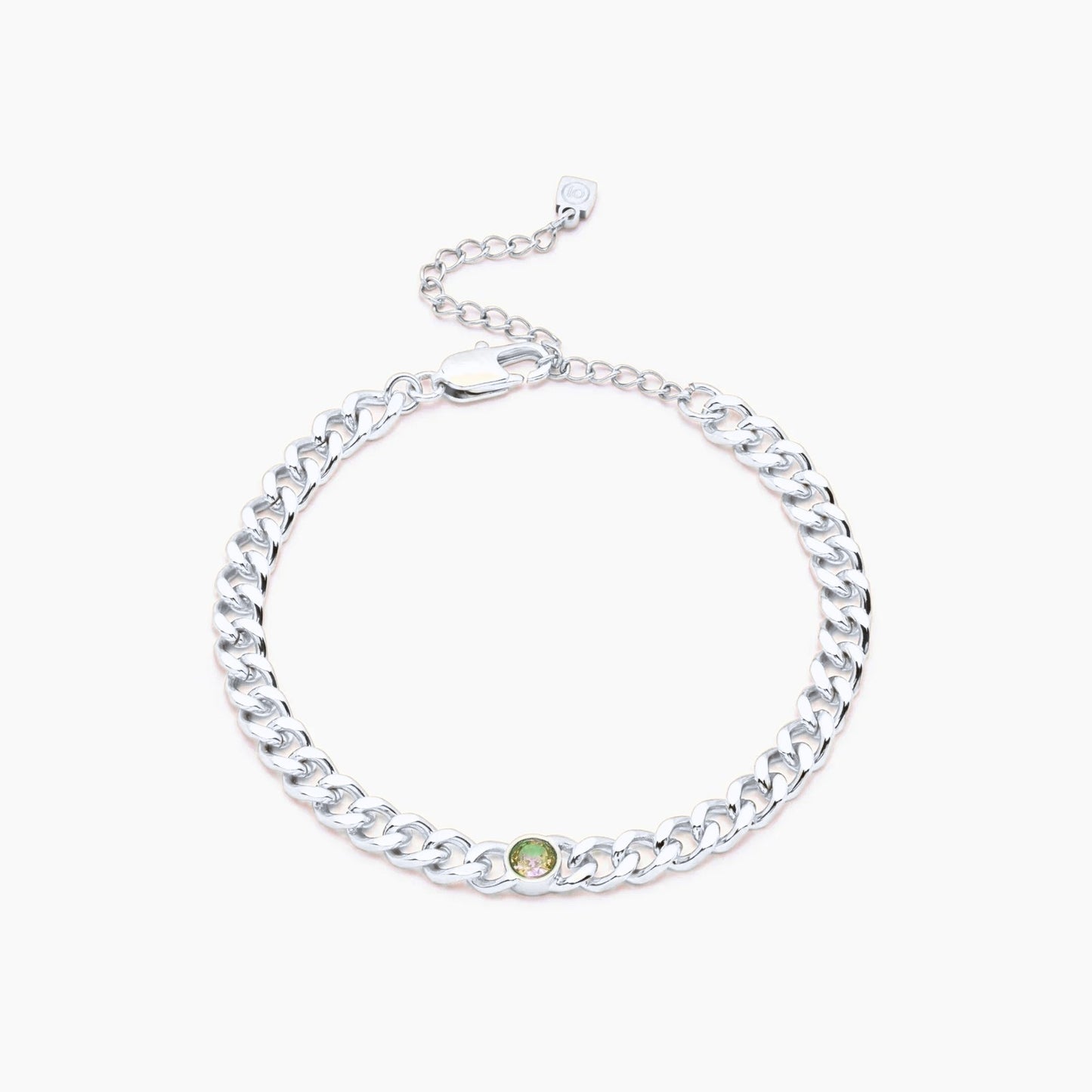 curb-chain-birthstone-bracelet — Silver / Nov-Citrine