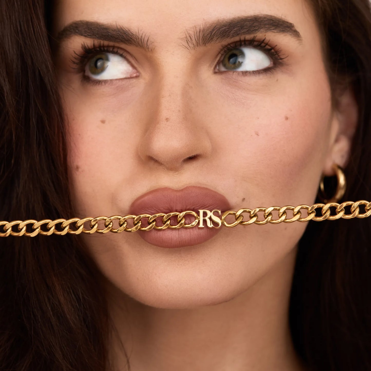 Initial choker necklace flat lay — Olivia Jewelry