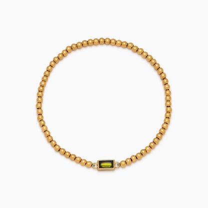 gold-beaded-birthstone-bracelet — Gold / Nov-Citrine