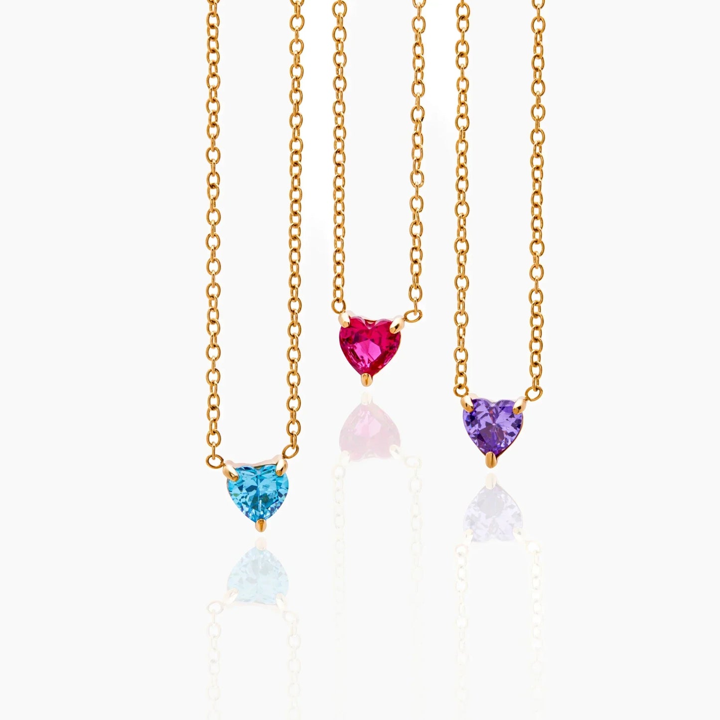 Heart Birthstone Necklace