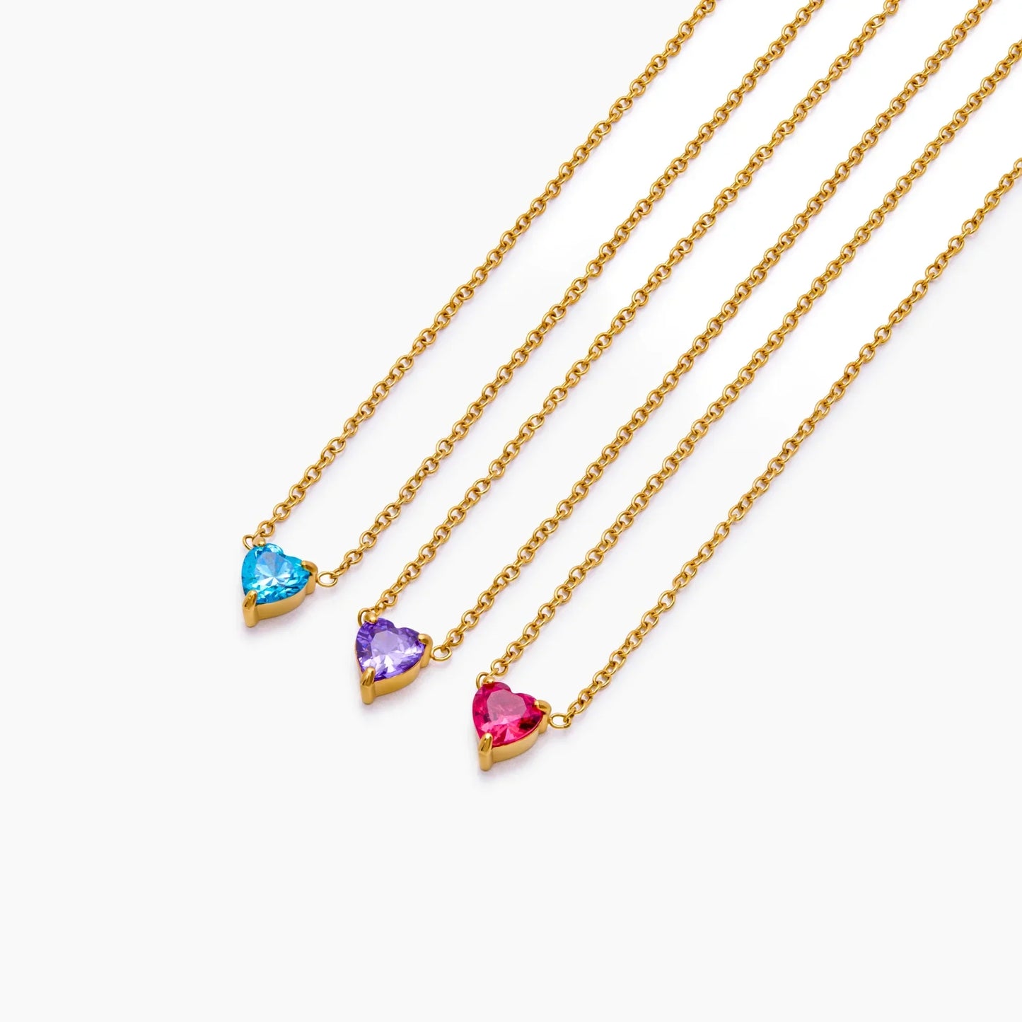Heart Birthstone Necklace