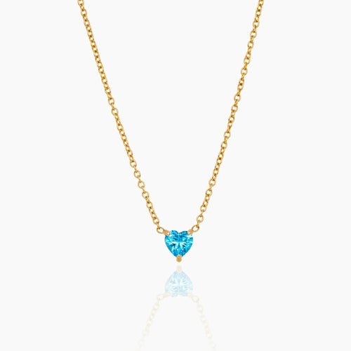Heart Birthstone Necklace