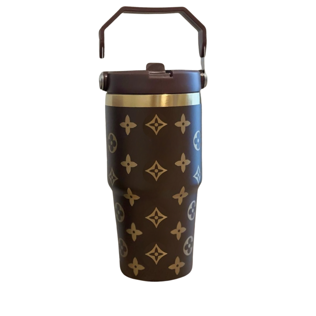 Luxury Flip Straw Tumbler – Premium Travel Cup