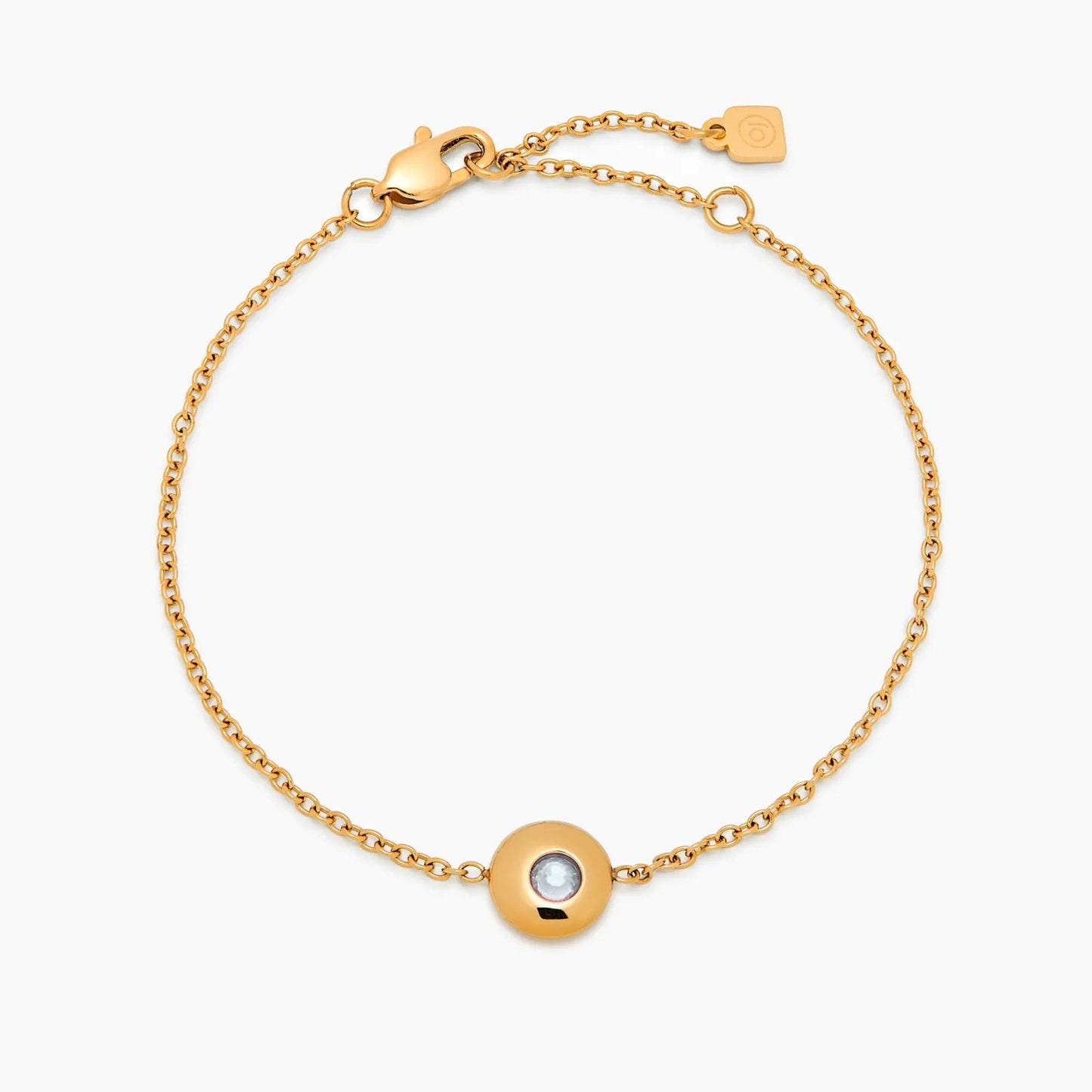 mini-birthstone-charm-bracelet — Gold / Apr-Diamond