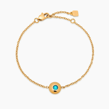 mini-birthstone-charm-bracelet — Gold / Dec-Blue Topaz