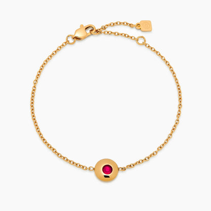 mini-birthstone-charm-bracelet — Gold / Jan-Garnet