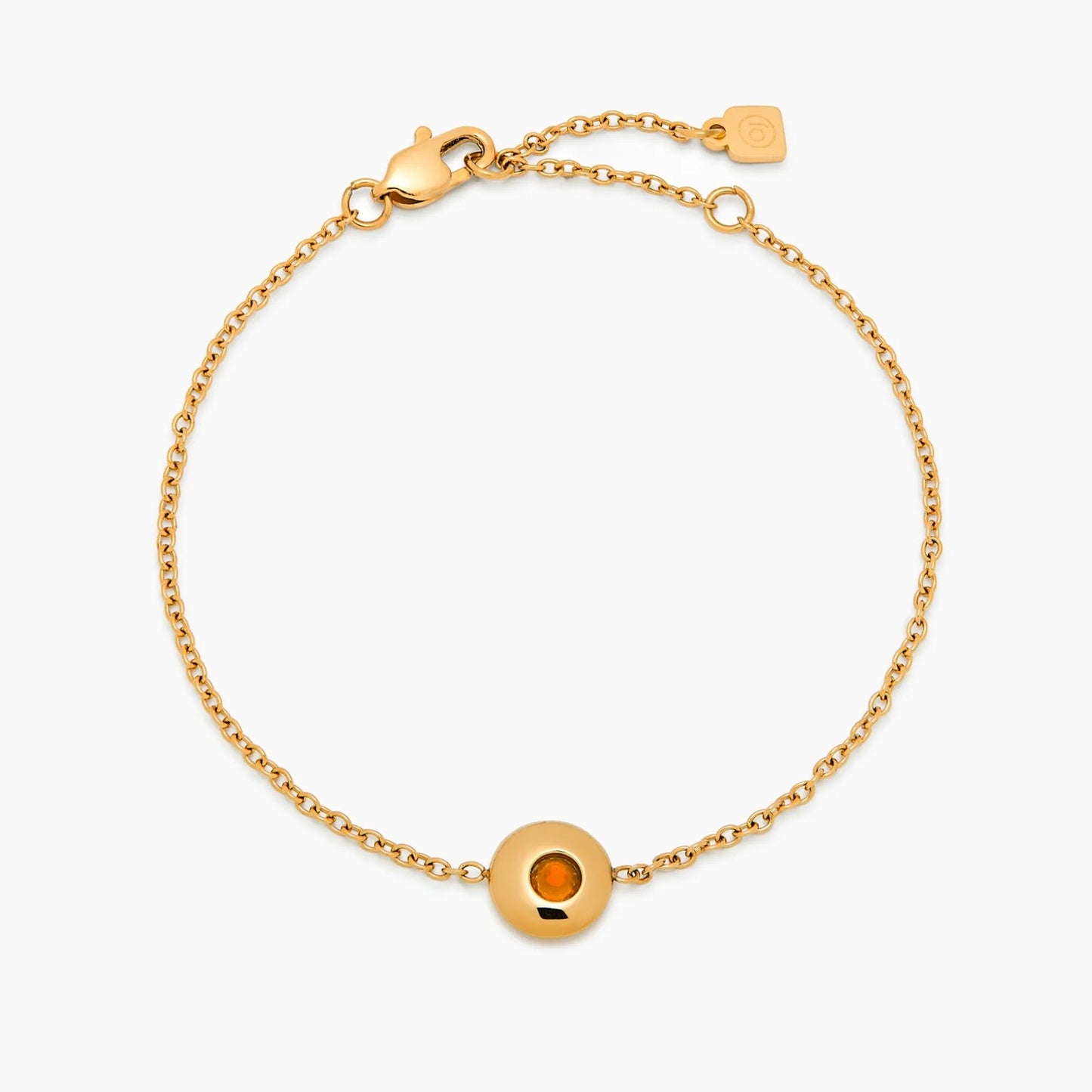 mini-birthstone-charm-bracelet — Gold / Nov-Citrine