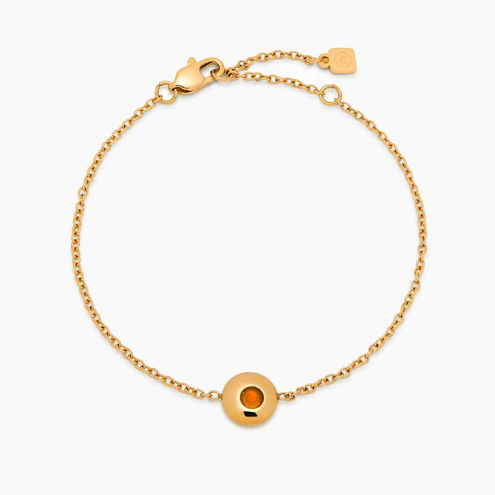 mini-birthstone-charm-bracelet — Gold / Nov-Citrine