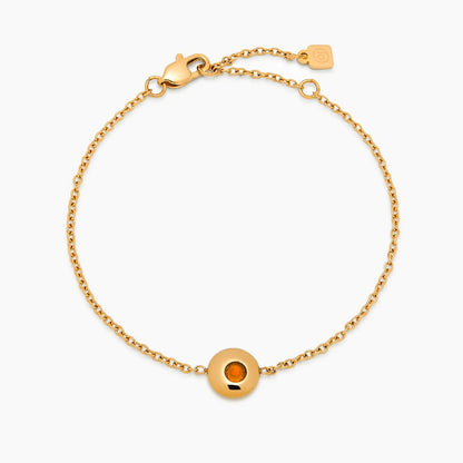 mini-birthstone-charm-bracelet — Gold / Nov-Citrine
